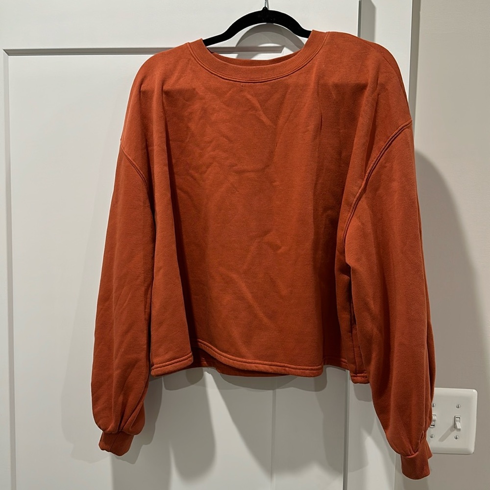 Universal Thread Rust Orange Crop Sweatshirt Xl - image 1